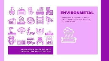 engineer environmental technology landing header vector