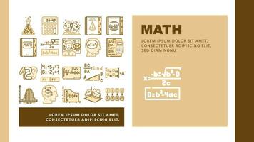 matemáticas Ciencias educación colegio aterrizaje encabezamiento vector