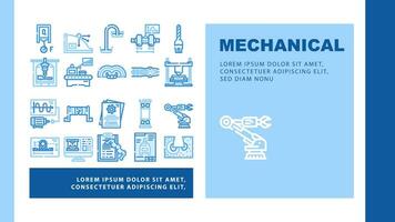 mechanical engineer industry landing header vector