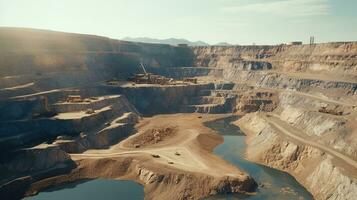 Height View of An Open Pit Mining Site photo