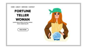 witch fortune teller woman vector