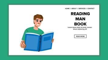 read reading man book vector