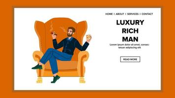 lifestyle luxury rich man vector