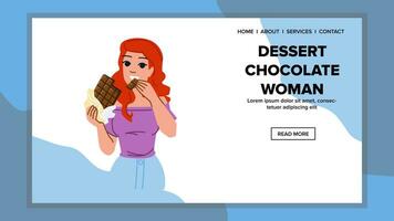 web dessert chocolate woman vector