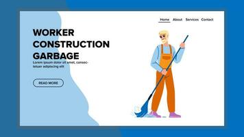 work worker construction garbage vector