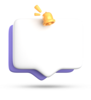 3d rendering of blank speech bubble for testimonial, 3D pastel icon set. png