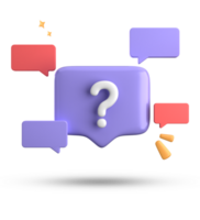 3d rendering of speech bubble, 3D pastel chat with symbol icon set. png