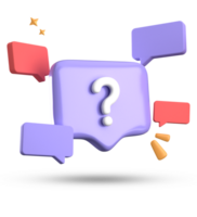 3d rendering of speech bubble, 3D pastel chat with symbol icon set. png