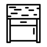 bedside table top view line icon vector illustration