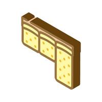 corner sofa top view isometric icon vector illustration