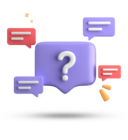 3d rendering of speech bubble, 3D pastel chat with symbol icon set. png