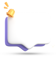 3d rendering of blank speech bubble for testimonial, 3D pastel icon set. png