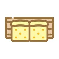 sofa two sections top view color icon vector illustration