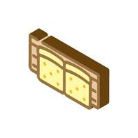 sofa two sections top view isometric icon vector illustration