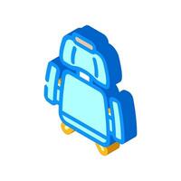 computer chair top view isometric icon vector illustration