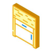 bedside table top view isometric icon vector illustration