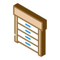 chest of drawers top view isometric icon vector illustration