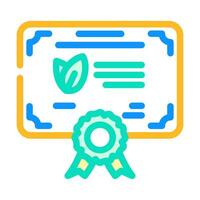 certification green living color icon vector illustration