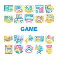 game development software icons set vector