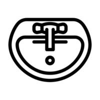 sink top view line icon vector illustration