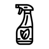 eco friendly cleaning green living line icon vector illustration