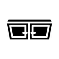 window top view glyph icon vector illustration