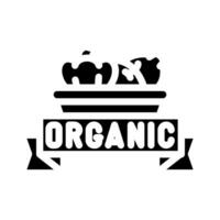 organic produce green living glyph icon vector illustration