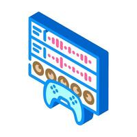 sound design game development isometric icon vector illustration