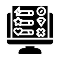 user interface design game development glyph icon vector illustration