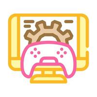 optimization game development color icon vector illustration