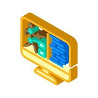 character design game development isometric icon vector illustration