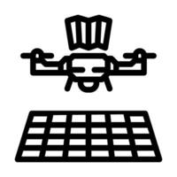 drone mapping line icon vector illustration