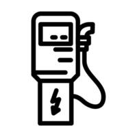 charging station electric line icon vector illustration