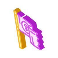 feminist flag feminism woman isometric icon vector illustration