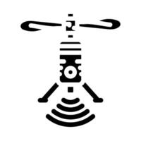 telecommunication drone glyph icon vector illustration