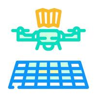 drone mapping color icon vector illustration