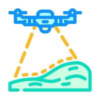 environmental survey drone color icon vector illustration