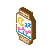 smart sleep tracker home isometric icon vector illustration