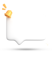 3d rendering of blank speech bubble for testimonial, 3D pastel icon set. png