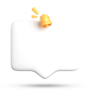 3d rendering of blank speech bubble for testimonial, 3D pastel icon set. png