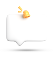 3d rendering of blank speech bubble for testimonial, 3D pastel icon set. png
