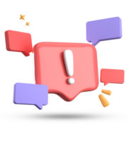 3d rendering of speech bubble, 3D pastel chat with symbol icon set. png