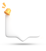 3d rendering of blank speech bubble for testimonial, 3D pastel icon set. png