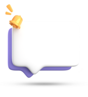 3d rendering of blank speech bubble for testimonial, 3D pastel icon set. png