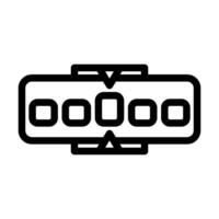 metrics risk line icon vector illustration