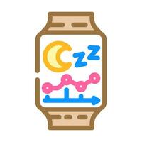 smart sleep tracker home color icon vector illustration