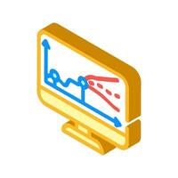 modeling risk isometric icon vector illustration