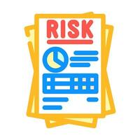 reporting risk color icon vector illustration