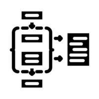 assessment framework risk glyph icon vector illustration