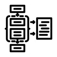 assessment framework risk line icon vector illustration